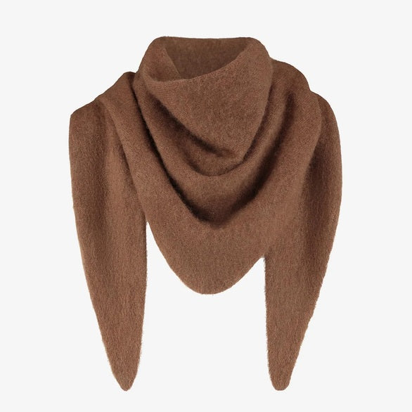 Super Soft Merino Triangle Scarf - Caramel