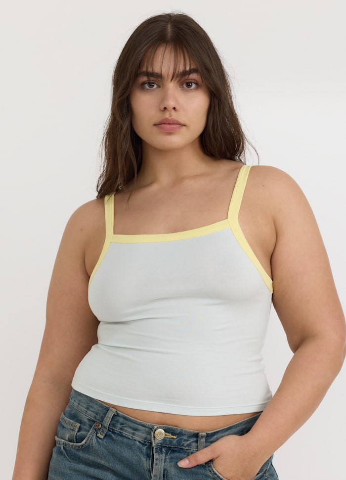 Core Play High-Neck Top - Dew Drop/Light Lemon