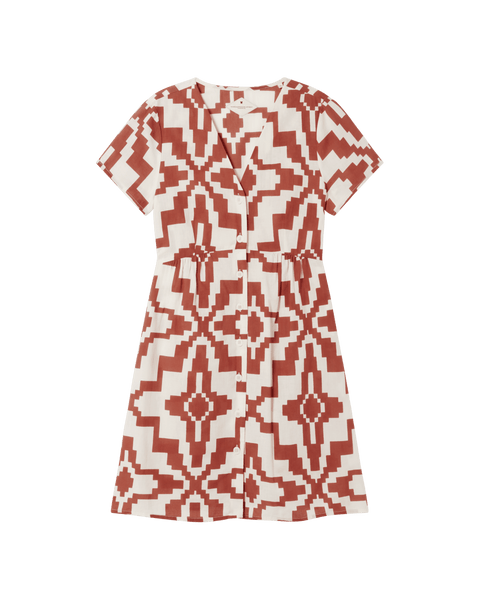 Hebe Dress - Orange Ilusion