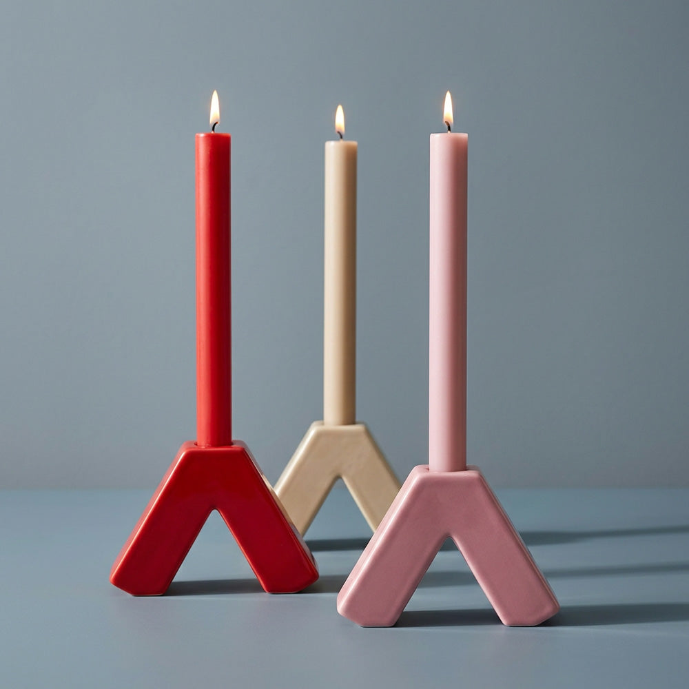 Candle Holder Whywhy - Poppy Red