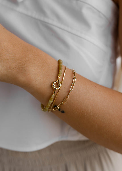 Flawed Square Chain Bracelet - Gold