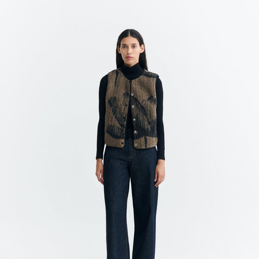 Jay Teddy Vest - Lotus Brown