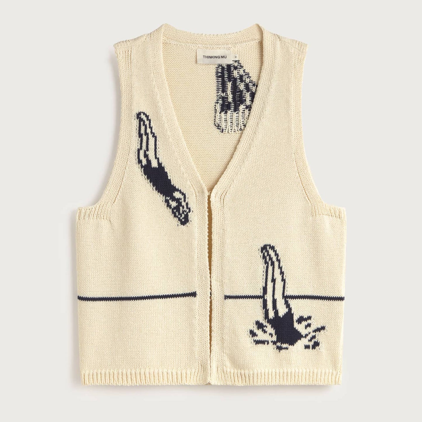 Knitted Vest Robbie - Ecru Swimmers