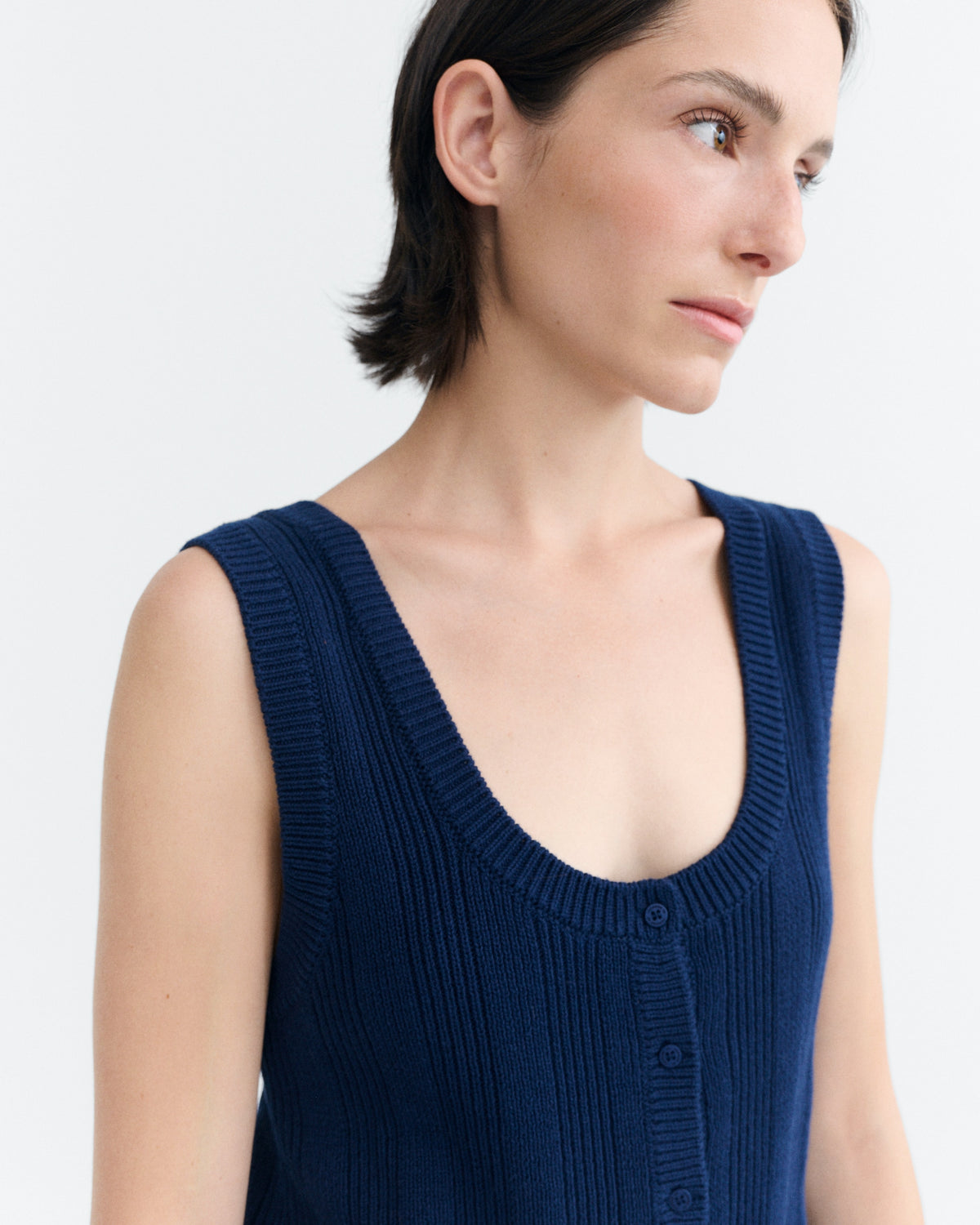 Salma Knitted Vest - Navy