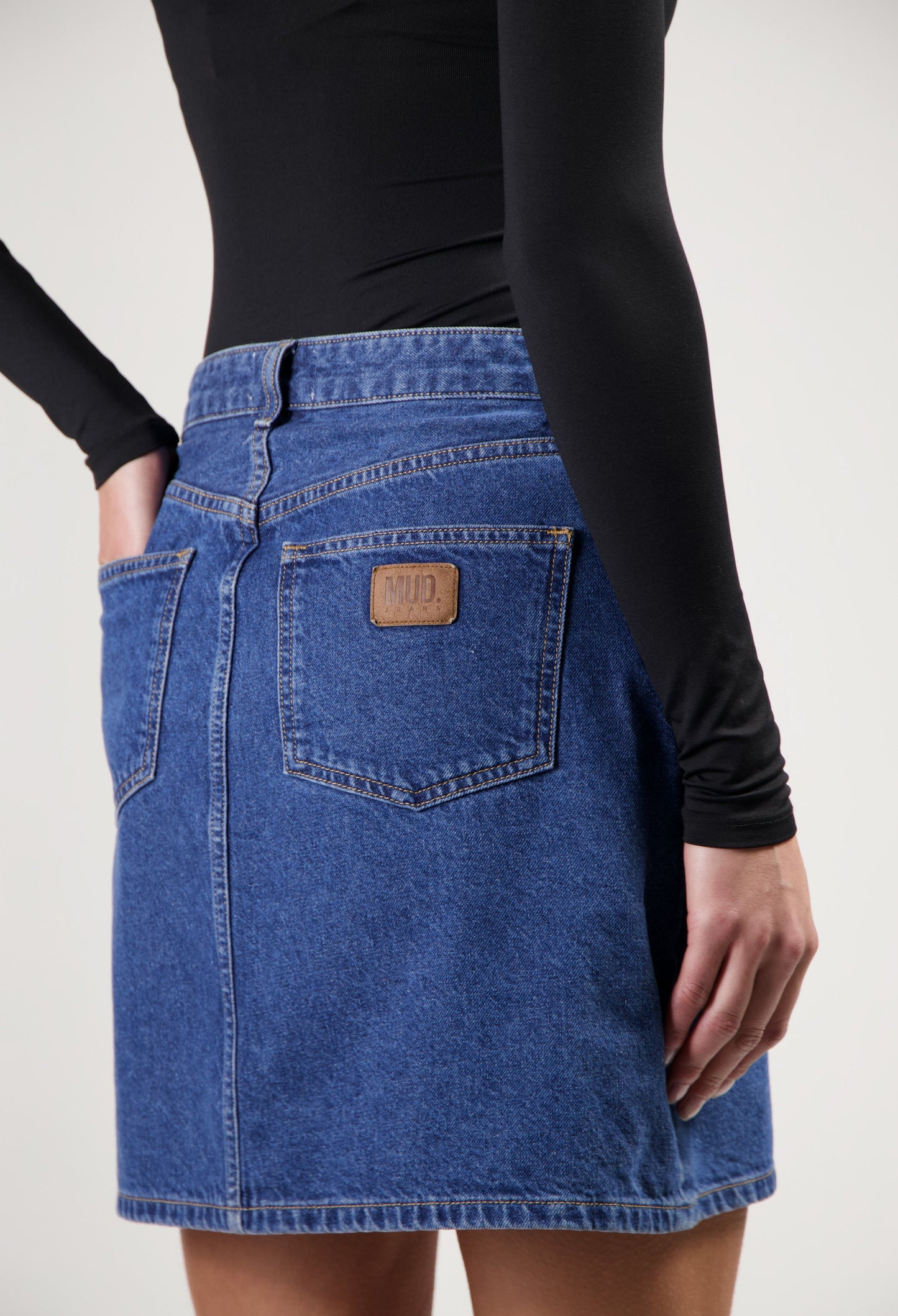 Audry Mini Skirt - Medium Stone