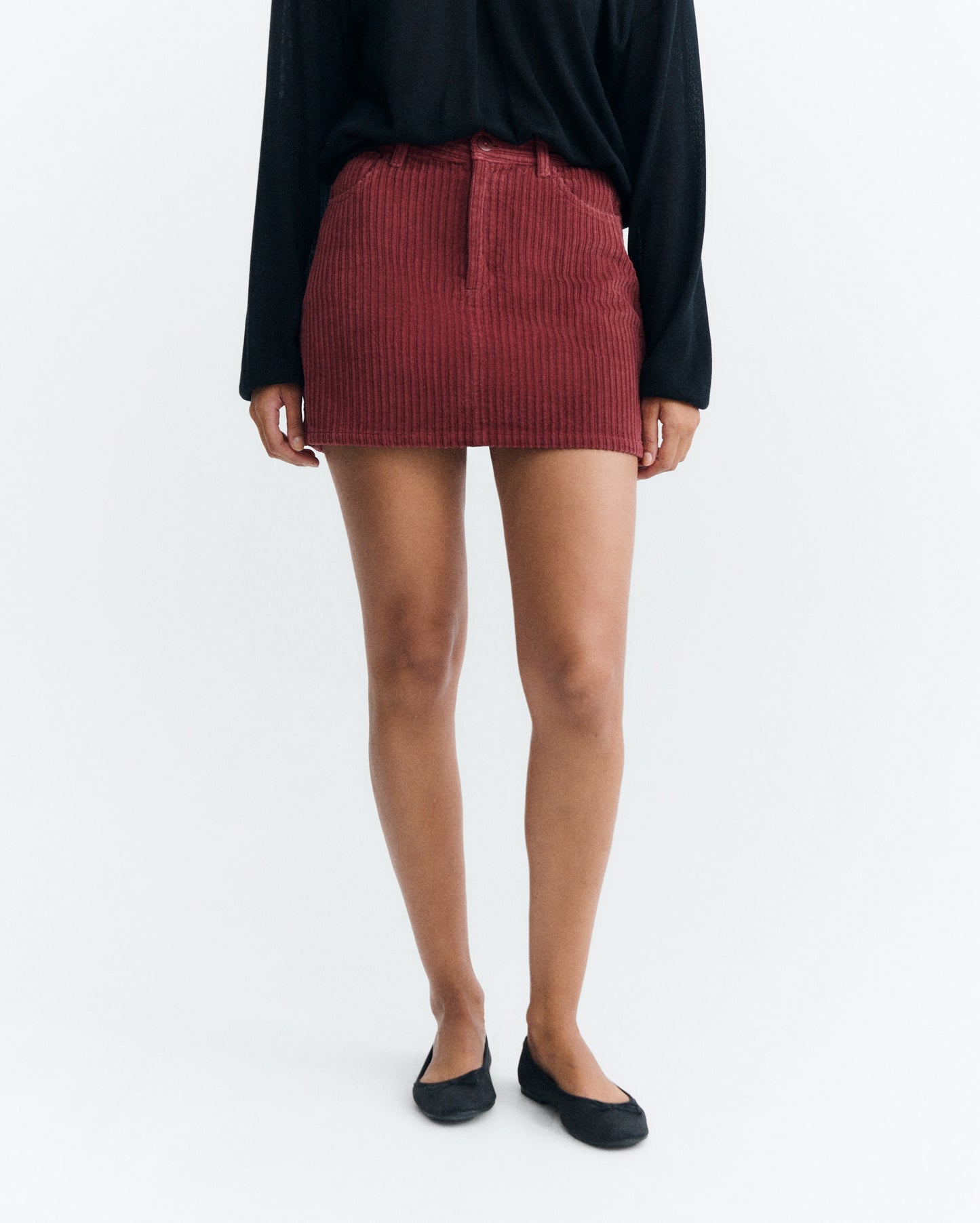 Corduroy Kimmy Skirt - Mahogany