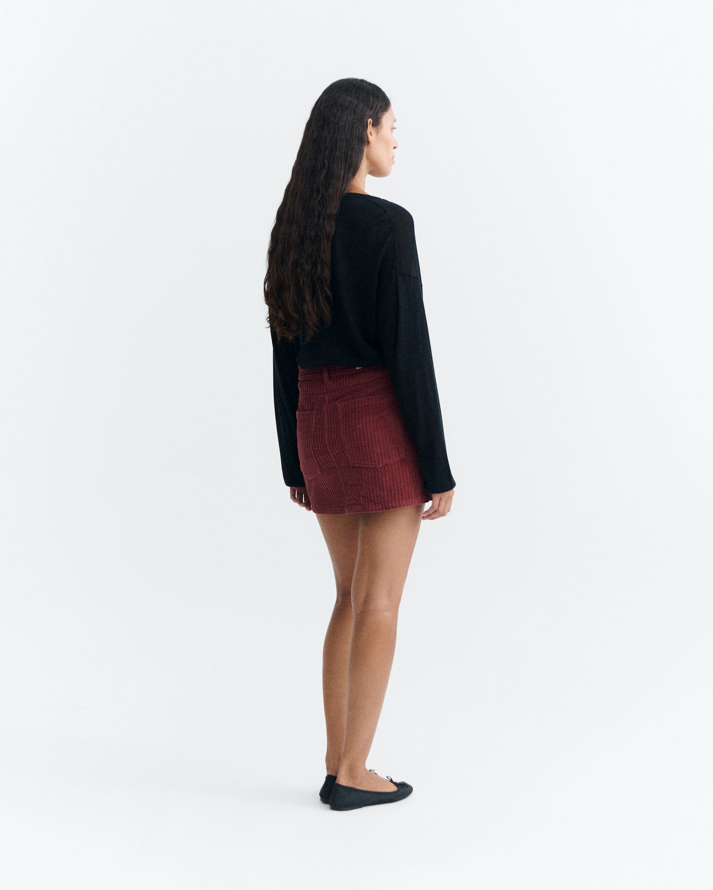 Corduroy Kimmy Skirt - Mahogany