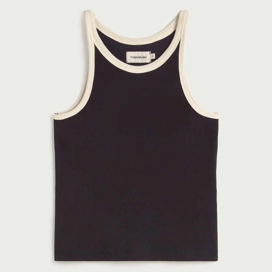 LAST ONE IN XL- Harriet Top Contrast - Navy Pannacotta