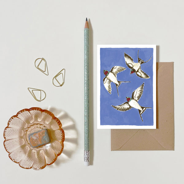 Mini Greeting Card - Swallow