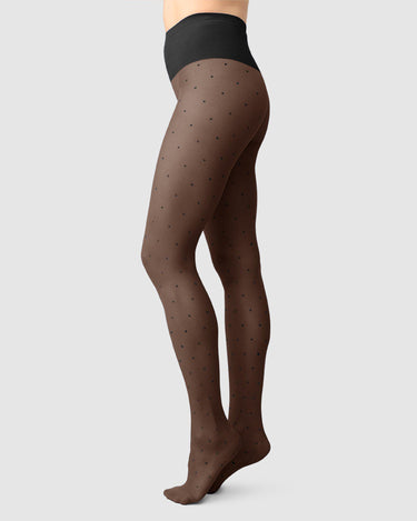 Doris Dots Tights Black 40 Denier