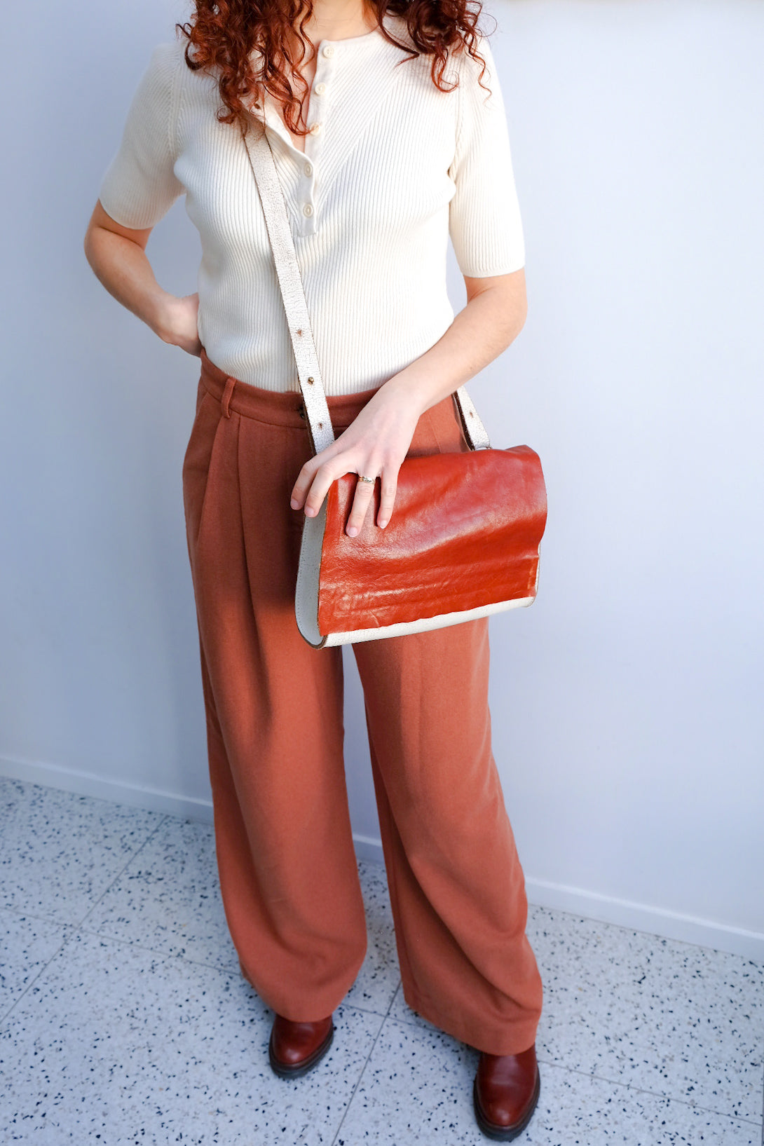 Statie Twee Shoulder Bag - Upcycled Leather