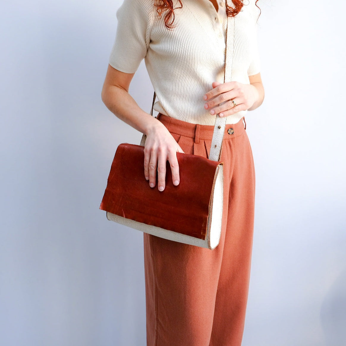 Statie Twee Shoulder Bag - Upcycled Leather