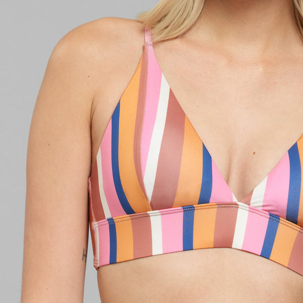 Dedicated Bikini Top Alva - Irregular Stripe Multi Colour