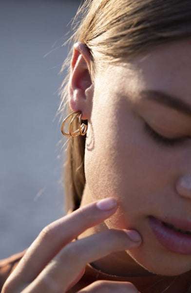 Bandhu Wire Earrings - Gold