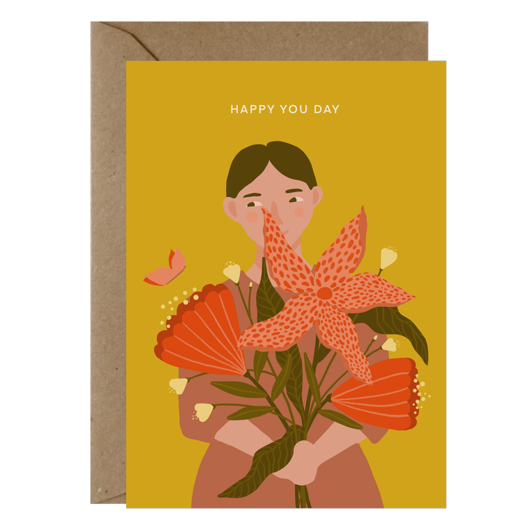 Greeting Card - Happy You Day Butterfly Garden