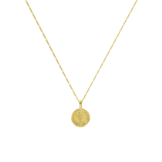 Flawed The Kiss Pendant - Gold