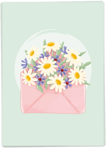 Kaart Blanche Valentine - Flowers Mail