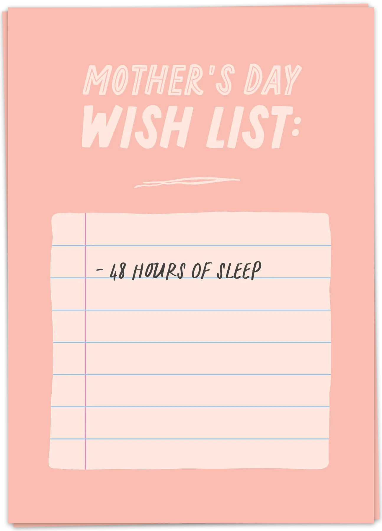 Kaart Blanche Mom - Mother's Day Wishlist