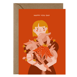 Greeting Card - Happy You Day Rusty Tones