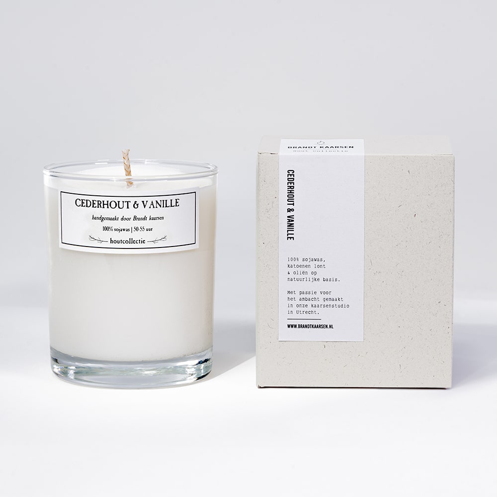 Brandt Wood Collection Candle Cedarwood & Vanilla
