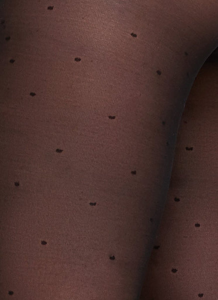 Swedish Stockings Doris Dots Tights Black 40 Denier