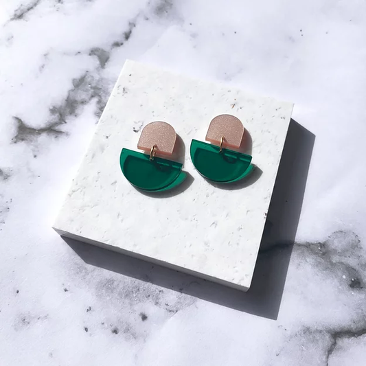 Cara Earrings - Pink/Green