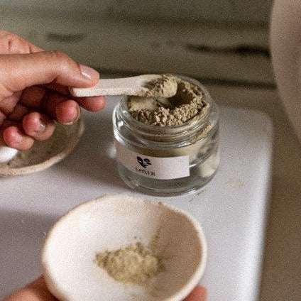 Face Mask Green Clay & Moringa Powder