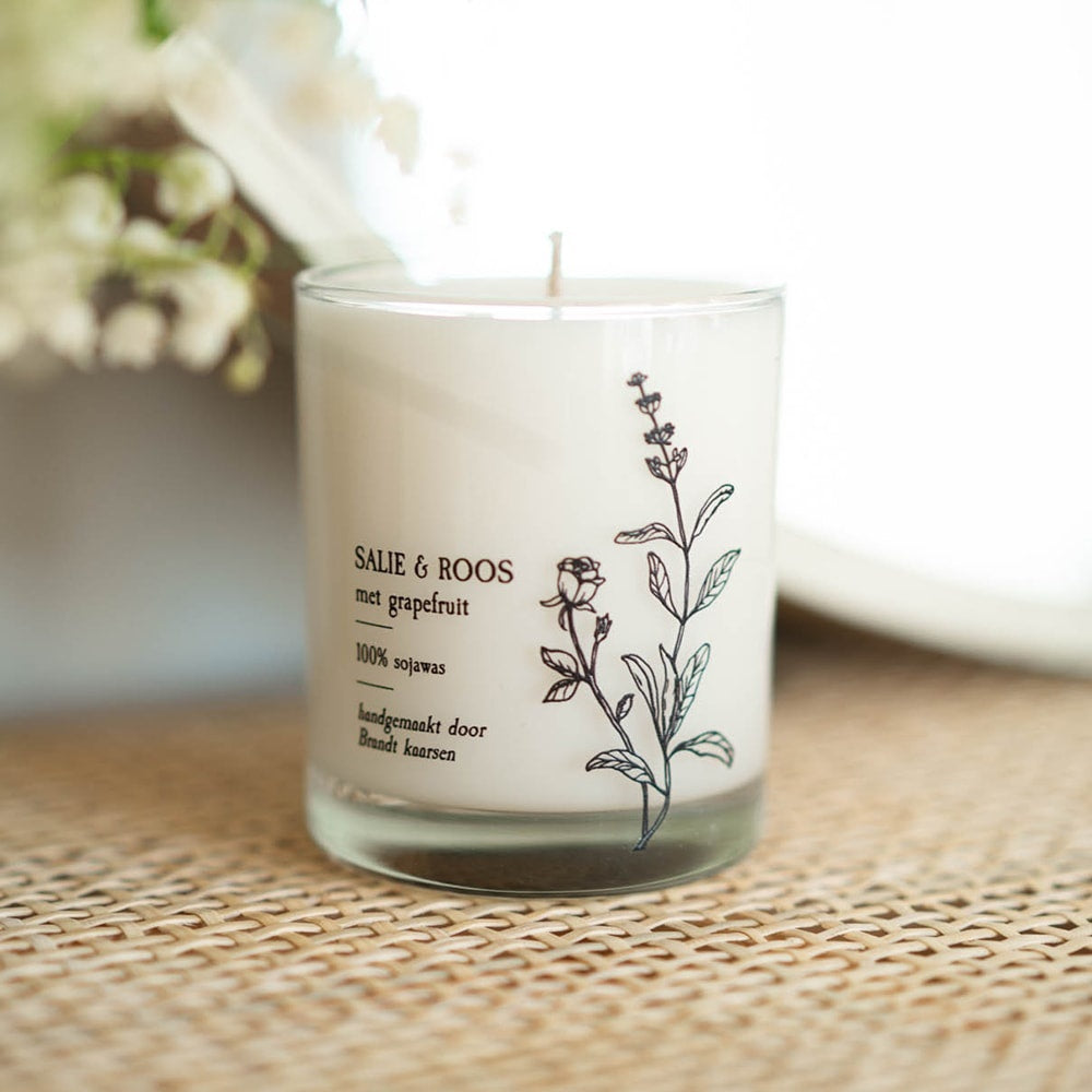 Brandt Summer Candle Sage & Rose with grapefruit
