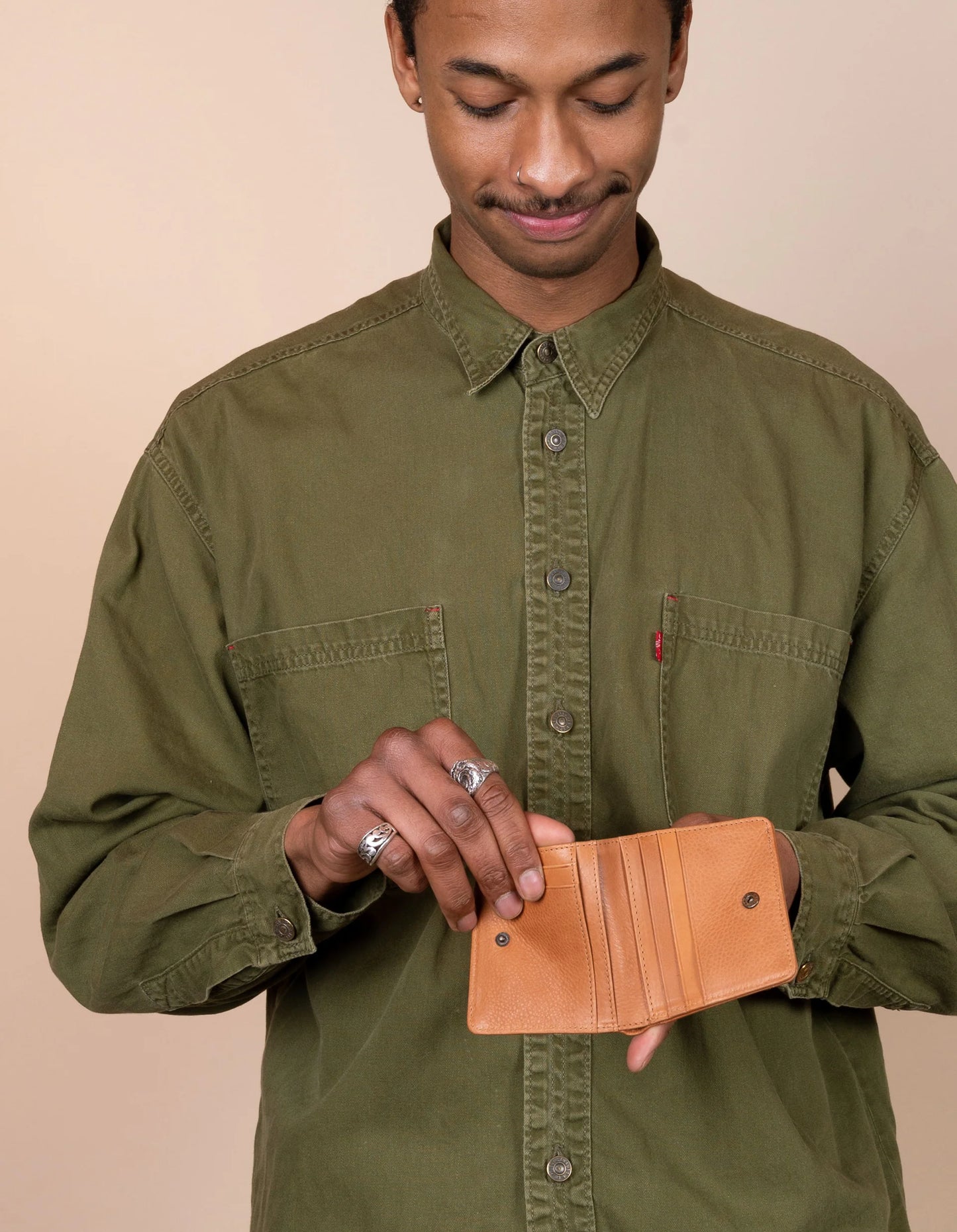 O My Bag Wallet Alex Fold-Over - Wild Oak Soft Grain Leather