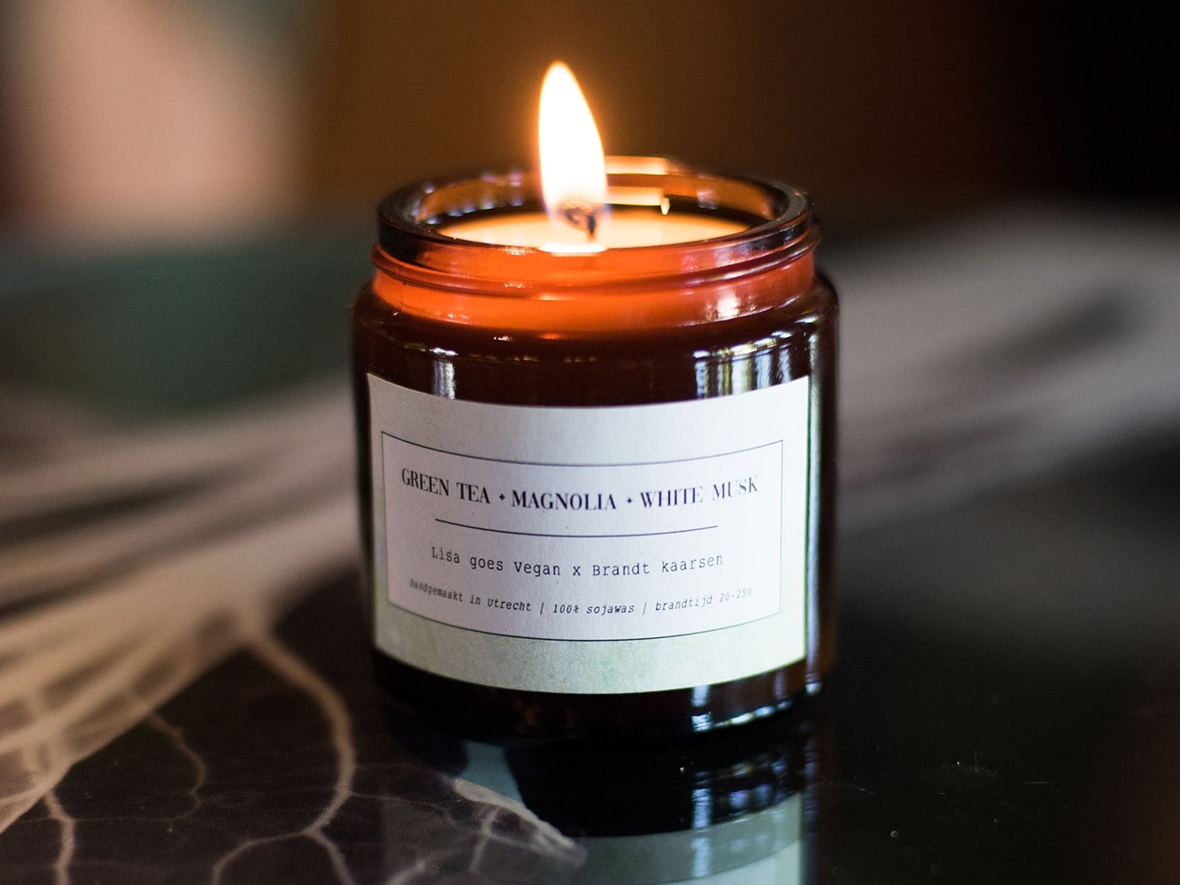 Brandt Apothecary Candle Green tea - Magnolia - White Musk