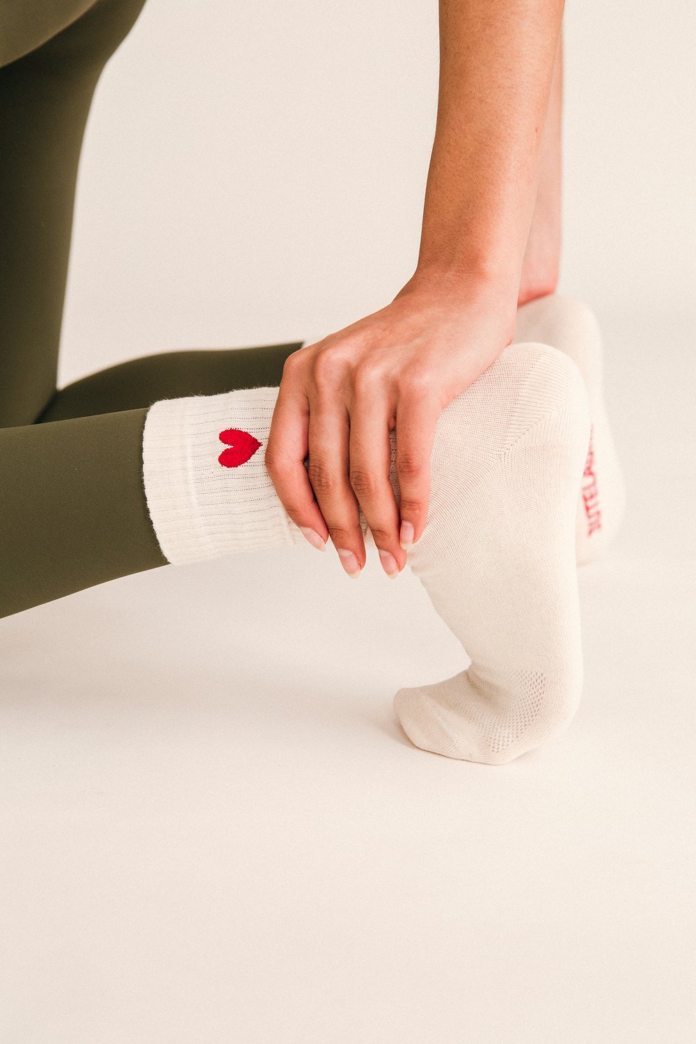 Jutelaune Heart Socks - White/Red