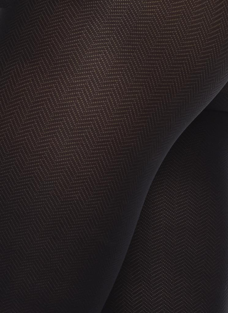 Nina Fishbone Tights 40 Denier - Black