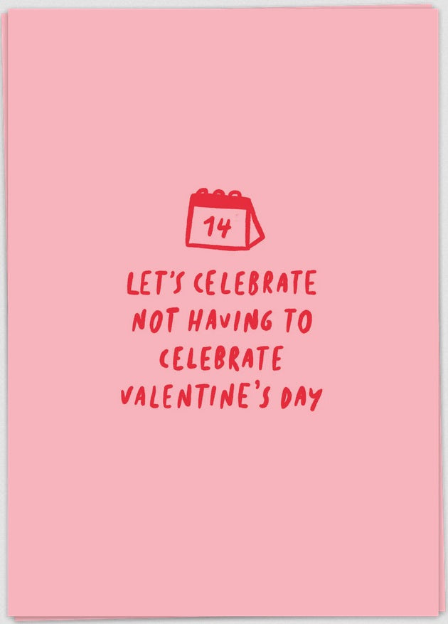 Kaart Blanche Valentine - Not celebrate