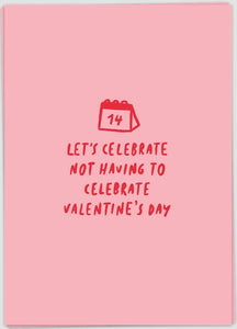 Kaart Blanche Valentine - Not celebrate