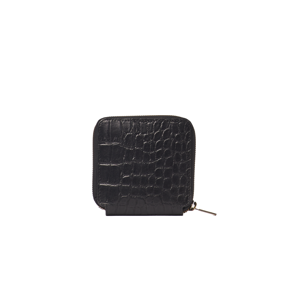 O My Bag Wallet Sonny Square - Black Croco