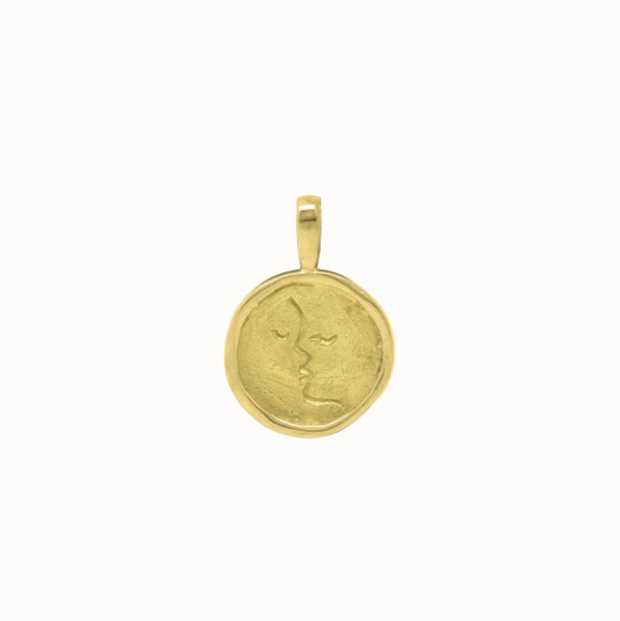 Flawed The Kiss Pendant - Gold