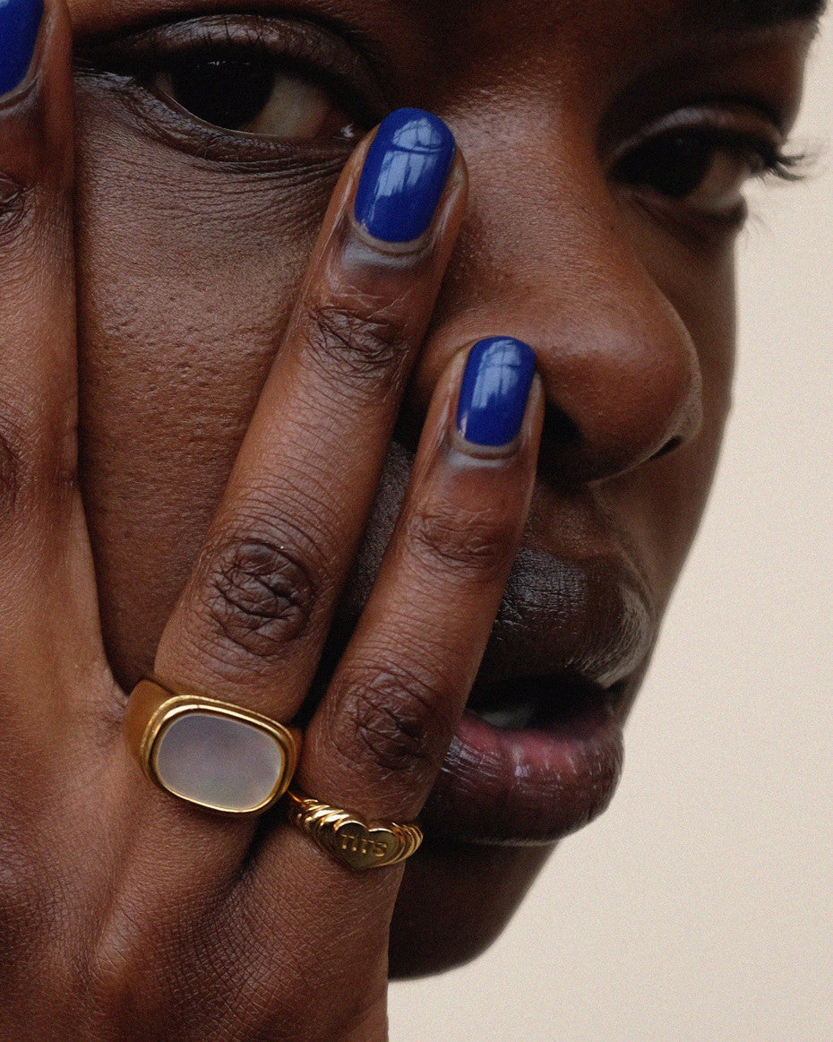 T.I.T.S Mother of Pearl Ring - Gold